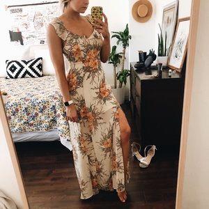 floral floor length dress